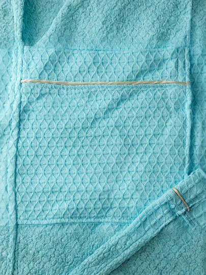 Халат унисекс, вафельный, 100% хлопок, ярко-голубой, XL-XXL, 52-54, Barkas, AI-1705002
