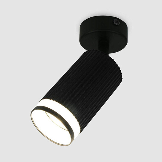 Светильник на основании General Lighting Systems, Полосы, 50 Вт, GU10, на 1 лампочку, IP20, d5.5х6х10 см, боковое рассеивание, Спот, черный, 661876