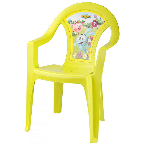 Кресло детское пластик, Альтернатива, Смешарики, 40х40х57 см, М7290