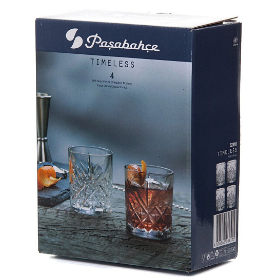 Стакан 205 мл, стекло, 4 шт, Pasabahce, Таймлесс, 52810B