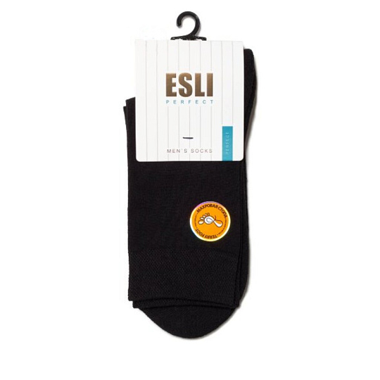 Носки для мужчин, хлопок, Esli, Perfect, черные, р. 25, махровая стопа, 14С-117СПЕ