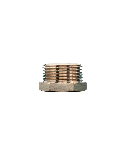 Футорка 1/2"х1/4", 15х8, ш-г, никель, внутренняя/наружная, РМС