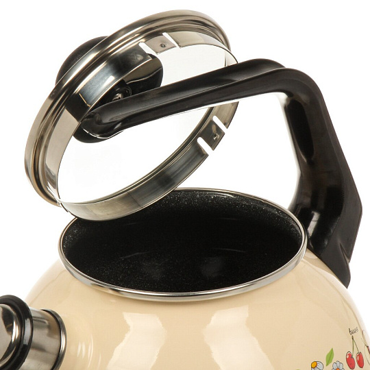 Чайник сталь, эмал, 3 л, свист, Appetite, Приятного аппетита, индукц, 4с209я