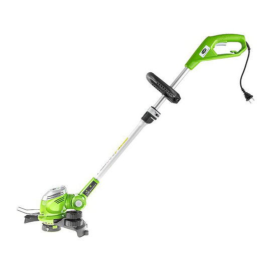 Триммер электрический, Greenworks, GST5033M Deluxe, 21277, 0.68 л.с., 500 Вт, D-ручка, леска, неразборный вал