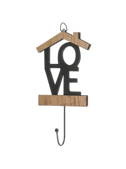 Ключница Love, 12х14.5 см, МДФ, 1 шт, на декоративном панно, A200148