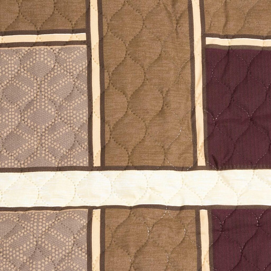 Покрывало евро, 220х200 см, микрофибра, двухстороннее, Marianna, Элегант, бордово-коричневое, 5076-ПК-ЭЛГ-200-220