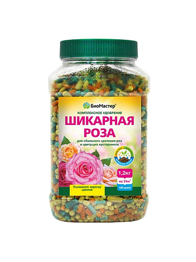 Удобрение Шикарная роза, комплексное, минеральное, 1200 г, БиоМастер