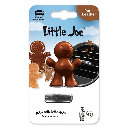 Ароматизатор в машину на дефлектор, сухой 3D, Little Joe, Натуральная кожа, EF4064