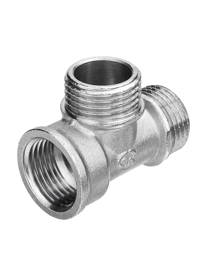 Тройник 1/2", г-ш-ш, латунь, AquaLink