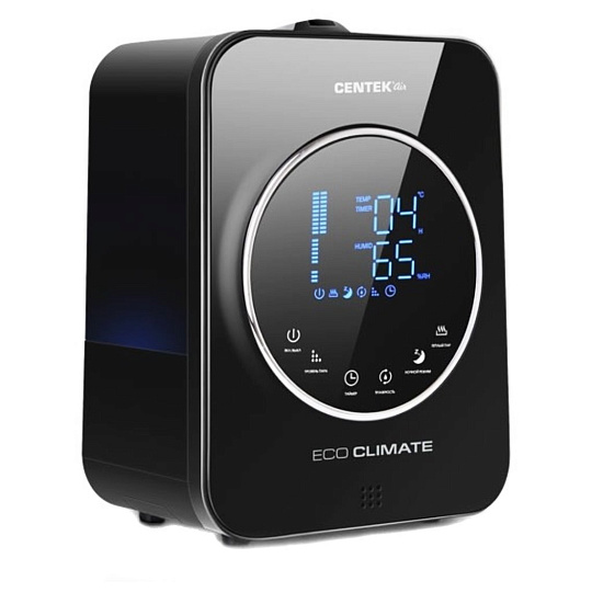 Увлажнитель воздуха Centek, 4.5 л, 20 м2, ультразвуковой, 40 Вт, сенсор, LED, функция ароматизации, черный, CT-5107