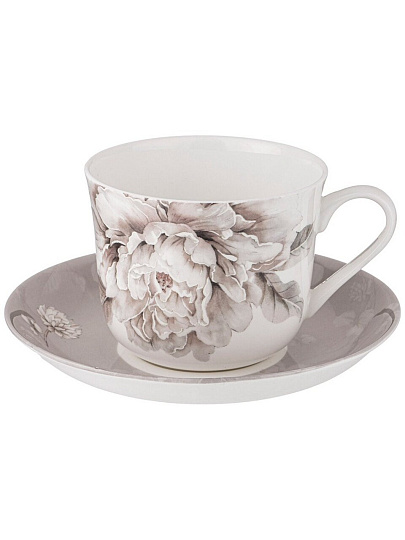 Чайная пара фарфор, 2 предмета, на 1 персону, 500 мл, Lefard, White Flower, 415-2118