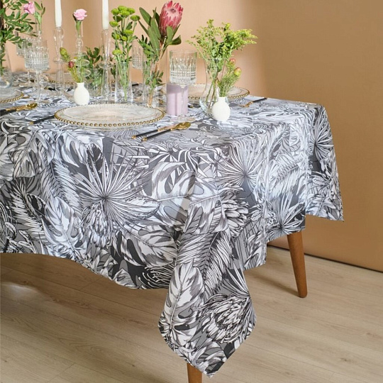Скатерть 149х180 см, 100% хлопок, саржа, Этель, Palm leaves, 9322469