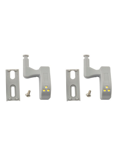 Светильник светодиодный, Uniel, ULK-C02 23A GREY SET2, 4000 К, IP20, 7х4х2 см, на петлю в кух. шкаф, серый, UL-00008933