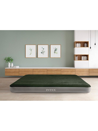 Матрас надувной Intex, 203х152х25 см, 64109, без насоса, флокированный, 272 кг