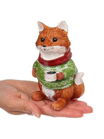 Фигурка декоративная полистоун, Лиса, 10х14.5 см, Y4-9793