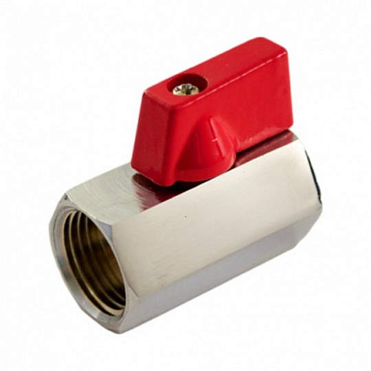 Кран для бытовых приборов, 1/2'', г-г, латунь, прямой, STI