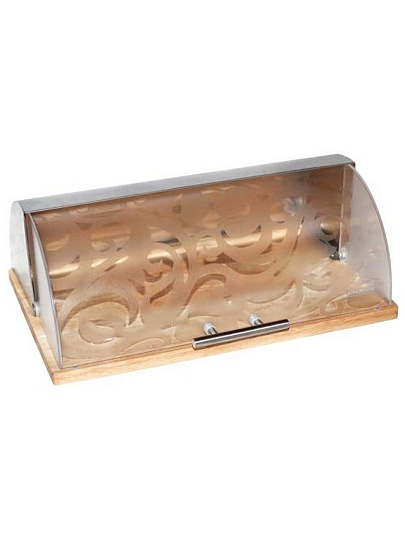 Хлебница нержавеющая сталь, 38х24х14.5 см, Kamille, 1103