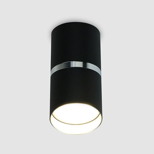 Светильник накладной General Lighting Systems, Диаметр, 50 Вт, GU10, на 1 лампочку, IP20, d5.5х10 см, Спот, черный, 661691