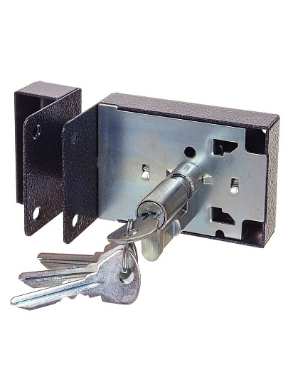 Замок накладной дверной, Омега, 3Н1, 00-00000622, серебро