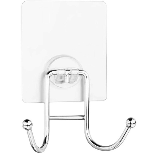 Крючок настенный, 10.5х14х4.5 см, хром, Kleber, Lite, KLE-LT053