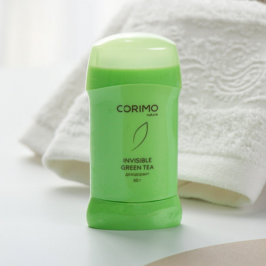Дезодорант Corimo, Green Tea, для женщин, гелевый, стик, 60 г