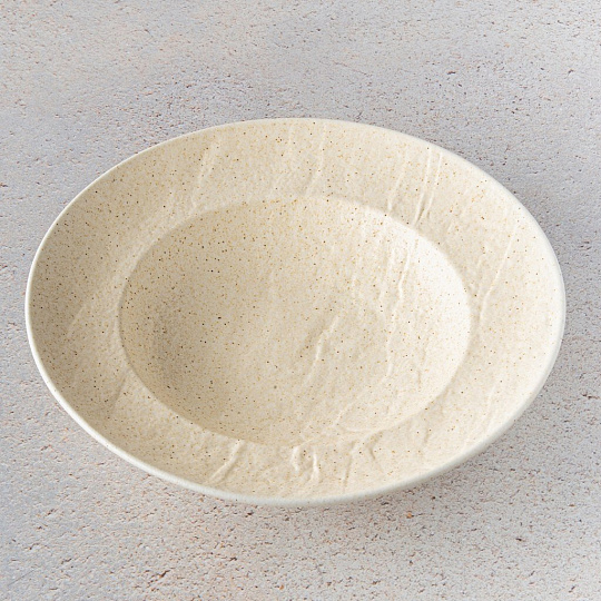 Тарелка суповая, фарфор, 25.5 см, 350 мл, круглая, Sandstone, Wilmax, WL-661330 / A, песочная