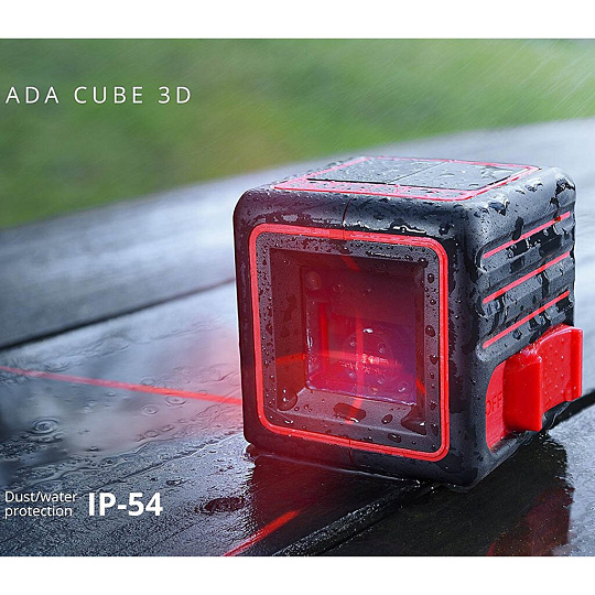 Уровень лазерный, 2/20 мм/м, самовыравнивание, ADA, Cube 3D Basic Edition, А00382
