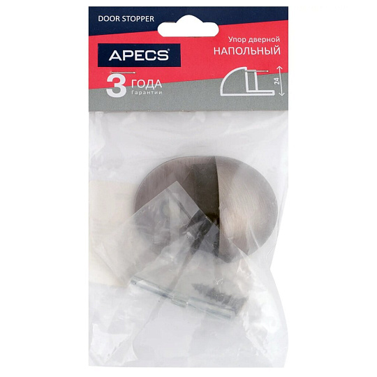 Упор Apecs, DS-0002-GRF, дверной, напольный, графит, 24250