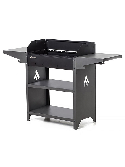 Мангал 1332х600х394х895 мм, 2 мм, гриль, складные полки, Gratar, Standart Grill, FSG2000