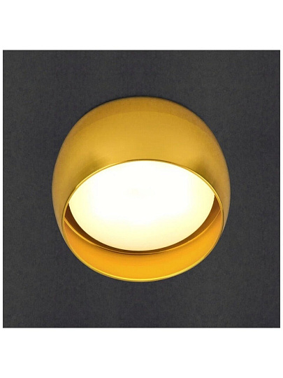 Светильник накладной General Lighting Systems, Чаша, 50 Вт, GX53, на 1 лампочку, IP20, 9х9х5 см, Спот, золотой, 661336