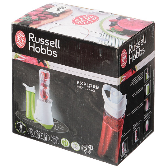Эл.Блендер RUSSELL HOBBS стационарный 1 скорость 2 стакана 300Вт Kitchen Collection 19450-56/21350-5