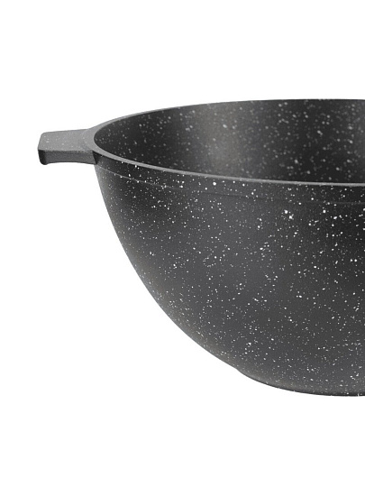 Казан алюминий, антипригарное покрытие, 6 л, Granit Perfection black, с крышкой, Алтей, 04-0650-310