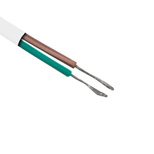 Шнур сетевой с плоской вилкой, Rexant, 2 жилы, 2х0.5 мм², 1.5 м, белый, без розетки, 11-1111