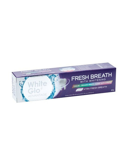 Зубная паста White Glo, Свежее дыхание, 80 г, отбеливающая