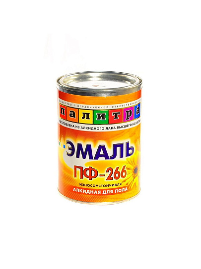 Эмаль Палитра, ПФ-266, алкидная, красно-коричневая, 0.9 кг