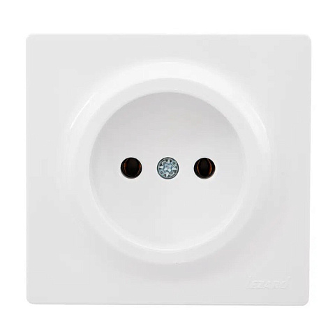 Розетка откр устан, 1 гн, б/з, пластик, IP20, бел, ПБТ, Lezard, LETO, 752-0200-121B