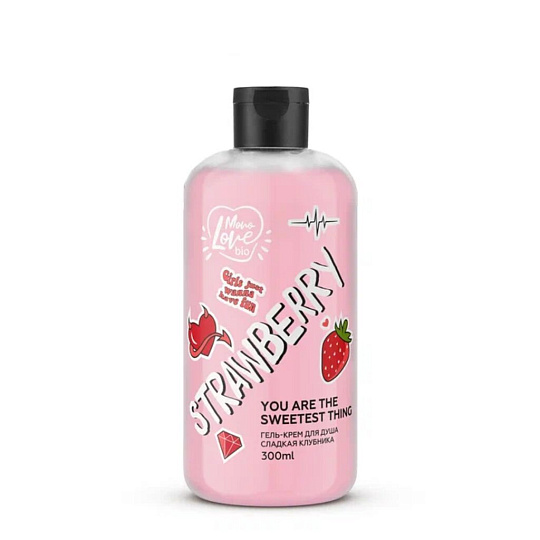 Гель для душа Bisou MonoLove bio, Клубника, 300 мл, крем-гель