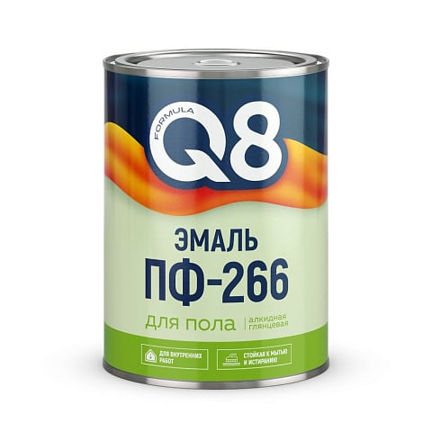 Эмаль Formula Q8, ПФ-266, алкид, глянцевая, кр-корич, 2.6 кг