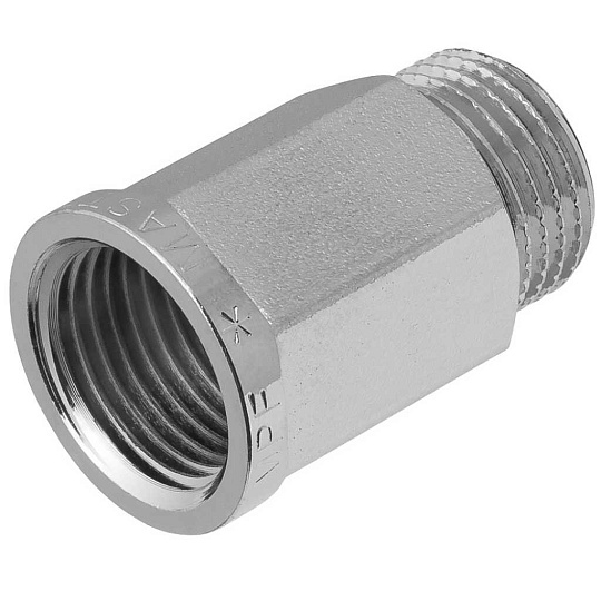 Удлинитель 1/2", г-ш, никель, латунь, 30 мм, шестигранный, MasterProf