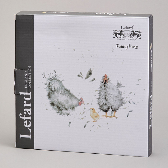 Тарелка закусочная, керамика, 21х2.5 см, круглая, Funny hens, Lefard, 358-2297