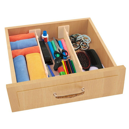 Разделитель для ящика, 33х8.8 см, 2 шт, бежевый, Valiant, Drawer Organizer, ORG-2