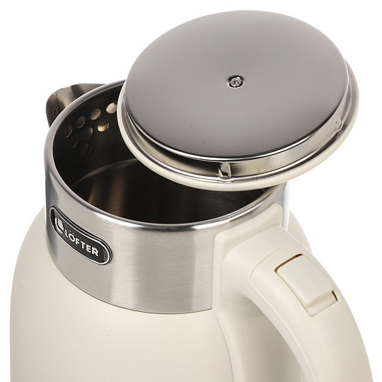 Чайник электрический Lofter, CX-K224-18W, белый, 1.6 л, 1500 Вт, скрытый нагревательный элемент, пластик