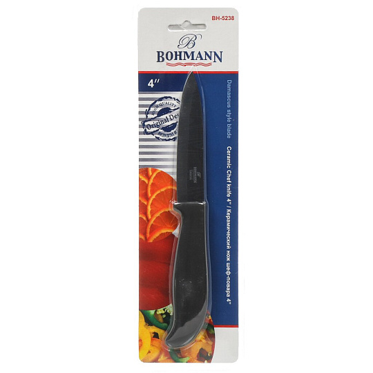 Нож кухонный Bohmann, для овощей, керамика, 10.5 см, рукоятка пластик, 5238BH