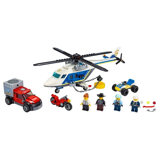 Конструктор Lego, City, Погоня на полицейском вертолете, 5-7 лет, 212 деталей, 60243