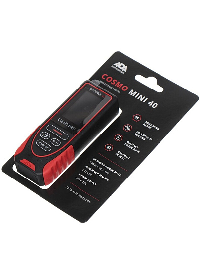 Дальномер лазерный, 0.02-40 м, ADA, Cosmo Mini, А00490