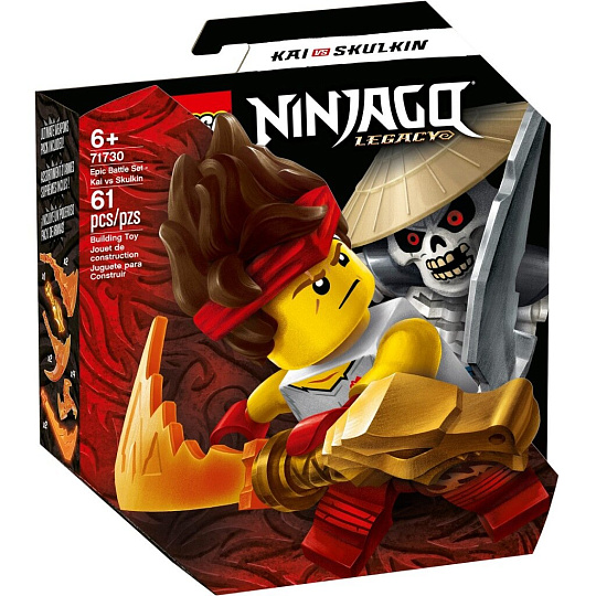 Конструктор Lego, Ninjago, Легендарные битвы: Кай против Армии скелетов, 5-7 лет, 61 деталь, 71730