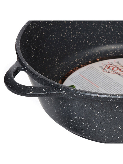 Жаровня алюминий, 28 см, 4 л, антипригарное покрытие, Горница, Гранит, ж7028аг