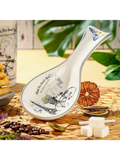 Подставка для ложки, доломит, фигурная, Daniks, Прованс
