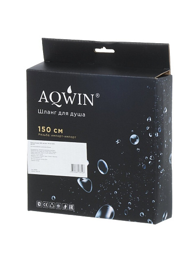 Шланг для душа, ПВХ, ИМП-ИМП, 150 см, Aqwin, A49-156
