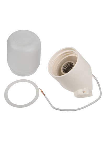 Светильник для бани, General Lighting Systems, GCF-SNC-60-E27-IP65-W,437768, 60 Вт, E27, на 1 лампочку, IP65, НПБ400-1, наклонный, керамика, белый, 437768